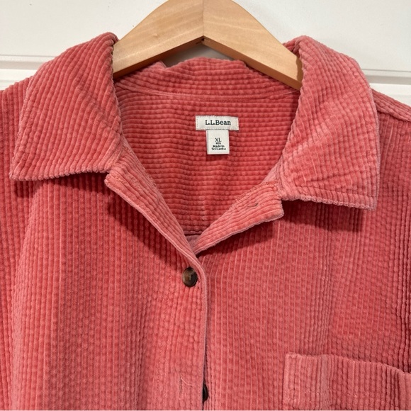 L.L. Bean Coral Button Down Shirt - Picture 3 of 10
